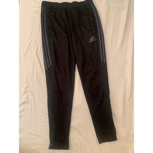 Adidas Black/Gray Trackpants/Soccerpants, Size M